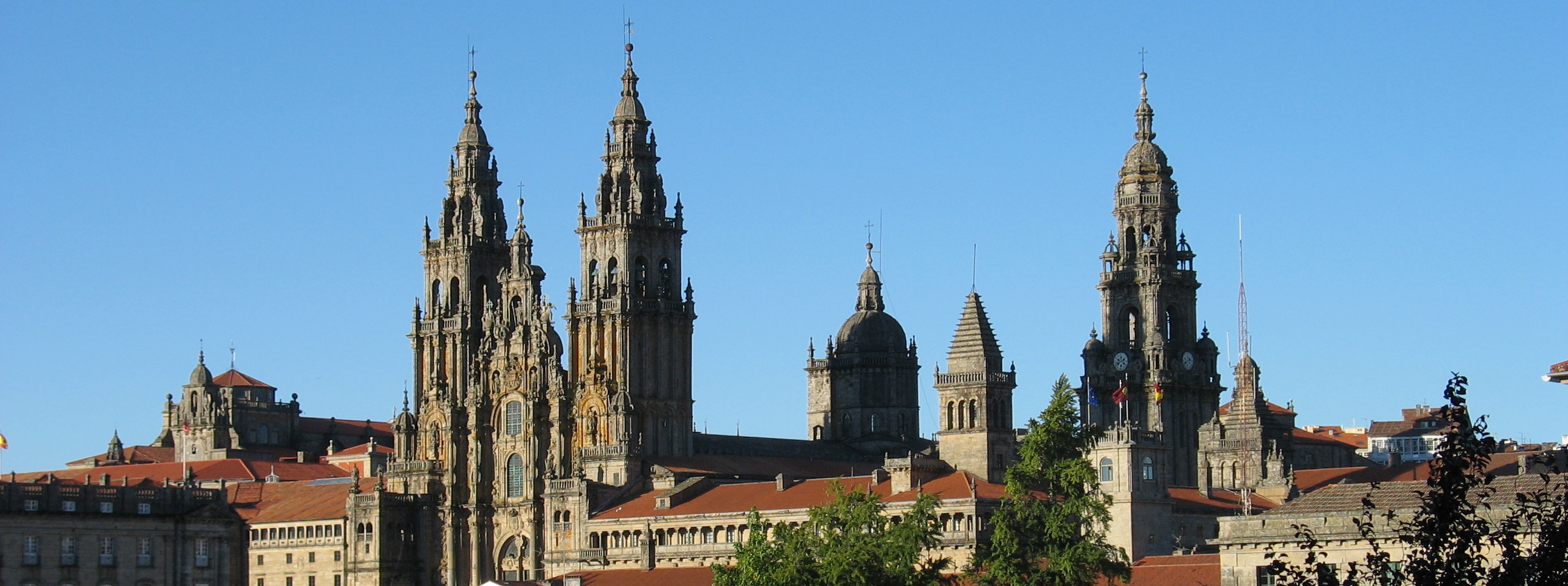 Santiago de Compostela Cathedral from Parque Alameda Galicia Spain